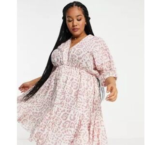 ASOS NWT pink cheetah mini dress